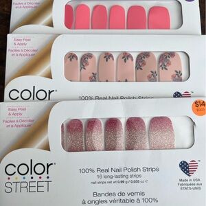 Colorstreet nail strips sealed in package bundle of 3